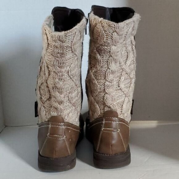 Muk Luks Boots Winter Snow Stacey Sweater Knit ZIP UP Women's WOMAN'S Size 9 - Picture 8 of 16